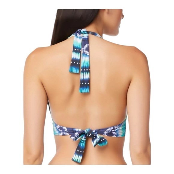 Bleu Rod Beattie Sun Sea and Sand Halter Bikini Top Sarong Hipster Bottom NWT - Picture 7 of 9